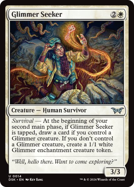 画像1: 【ENG】光霊の探求者/Glimmer Seeker [MTG_DSK_0014_U] (1)