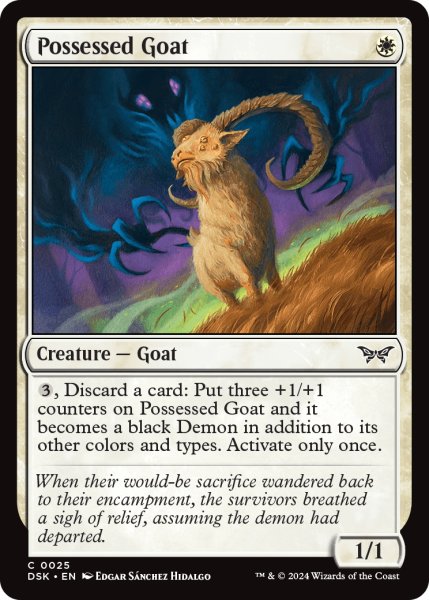 画像1: 【ENG】取り憑かれた山羊/Possessed Goat [MTG_DSK_0025_C] (1)