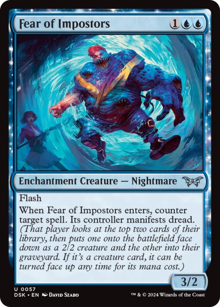 画像1: 【ENG】虚偽への恐怖/Fear of Impostors [MTG_DSK_0057_U] (1)