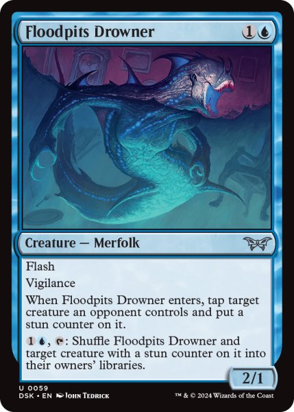 画像1: 【ENG】フラッドピットの溺れさせ/Floodpits Drowner [MTG_DSK_0059_U] (1)