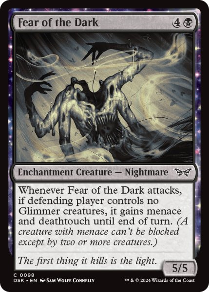 画像1: 【ENG】闇への恐怖/Fear of the Dark [MTG_DSK_0098_C] (1)