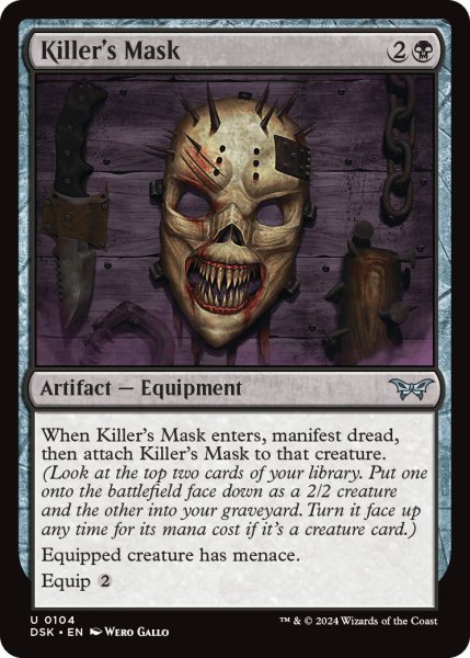 画像1: 【ENG】殺人鬼の仮面/Killer's Mask [MTG_DSK_0104_U] (1)