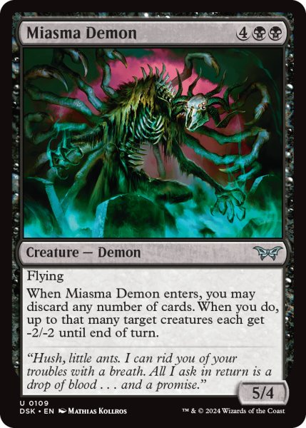 画像1: 【ENG】瘴気の悪魔/Miasma Demon [MTG_DSK_0109_U] (1)