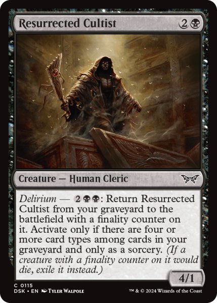 画像1: 【ENG】復活した崇拝者/Resurrected Cultist [MTG_DSK_0115_C] (1)