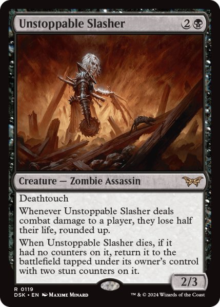 画像1: 【ENG】止められぬ斬鬼/Unstoppable Slasher[MTG_DSK_0119_R] (1)