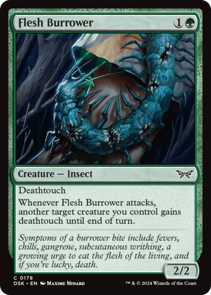 画像1: 【ENG】肉潜り虫/Flesh Burrower [MTG_DSK_0178_C] (1)