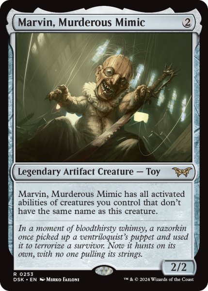 画像1: 【ENG】殺人人形、マーヴィン/Marvin, Murderous Mimic [MTG_DSK_0253_R] (1)