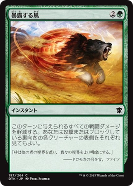 画像1: 【JPN】暴露する風/Revealing Wind[MTG_DTK_197C] (1)