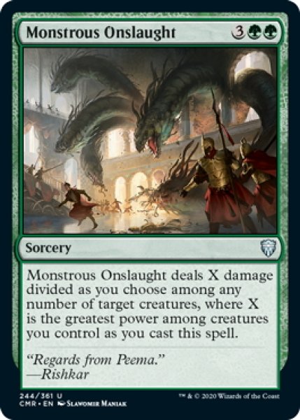 画像1: 【ENG】巨怪の猛攻/Monstrous Onslaught[MTG_CMR_244U] (1)