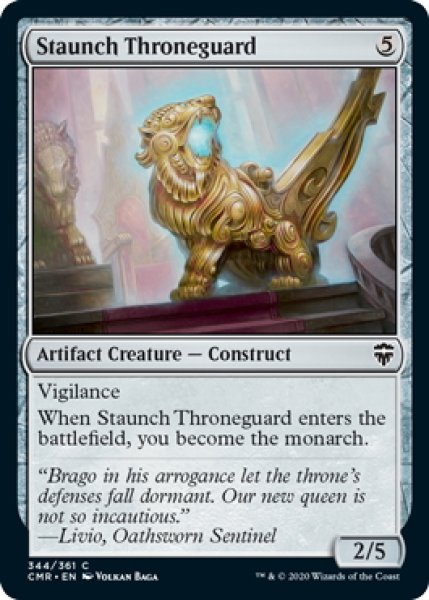 画像1: 【ENG】堅牢な玉座守り/Staunch Throneguard[MTG_CMR_344C] (1)