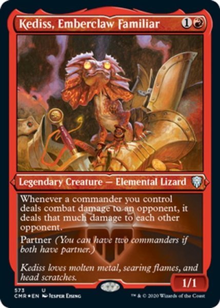 画像1: 【ENG】★Foil★燃えさし爪の使い魔、ケディス/Kediss, Emberclaw Familiar[MTG_CMR_573U] (1)