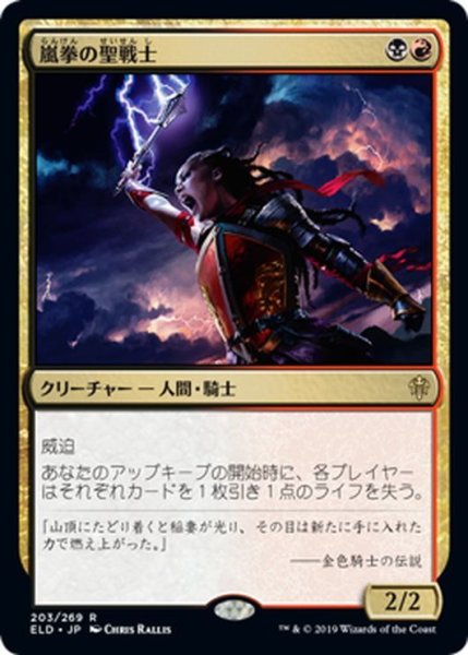 画像1: 【JPN】嵐拳の聖戦士/Stormfist Crusader[MTG_ELD_203R] (1)