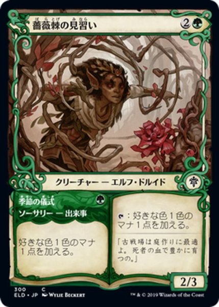 画像1: 【JPN】薔薇棘の見習い/Rosethorn Acolyte[MTG_ELD_300C] (1)