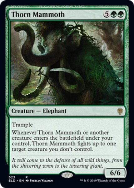 画像1: 【JPN】茨のマンモス/Thorn Mammoth[MTG_ELD_323R] (1)