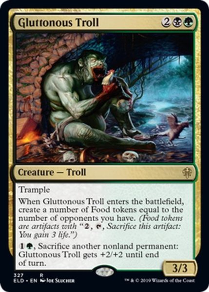 画像1: 【JPN】大食いトロール/Gluttonous Troll[MTG_ELD_327R] (1)