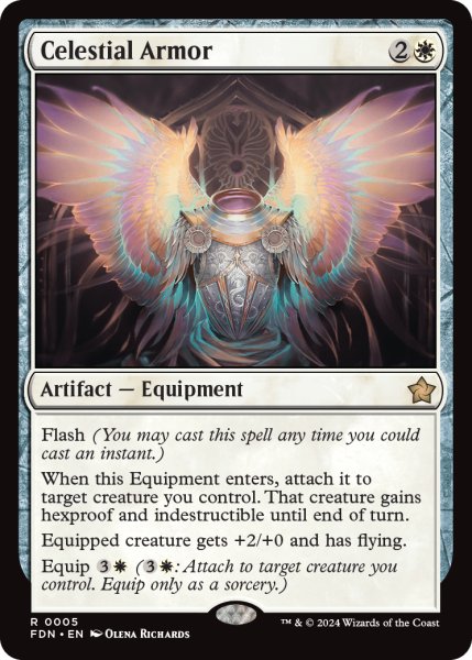 画像1: 【ENG】天界の鎧/Celestial Armor [MTG_FDN_0005_R] (1)