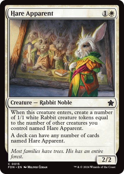 画像1: 【ENG】継位兎/Hare Apparent [MTG_FDN_0015_C] (1)