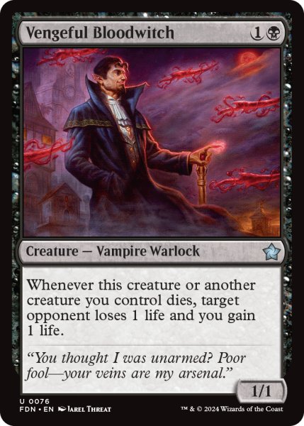 画像1: 【ENG】復讐に燃えた血術師/Vengeful Bloodwitch [MTG_FDN_0076_U] (1)