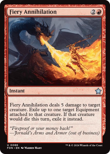 画像1: 【ENG】焦熱の殲滅/Fiery Annihilation [MTG_FDN_0086_U] (1)