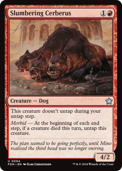 画像1: 【ENG】まどろむケルベロス/Slumbering Cerberus [MTG_FDN_0094_U] (1)