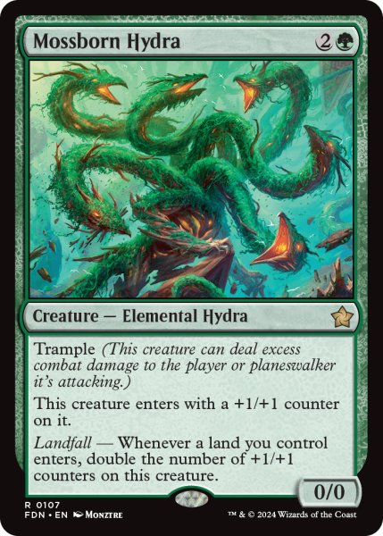 画像1: 【ENG】苔生まれのハイドラ/Mossborn Hydra [MTG_FDN_0107_R] (1)