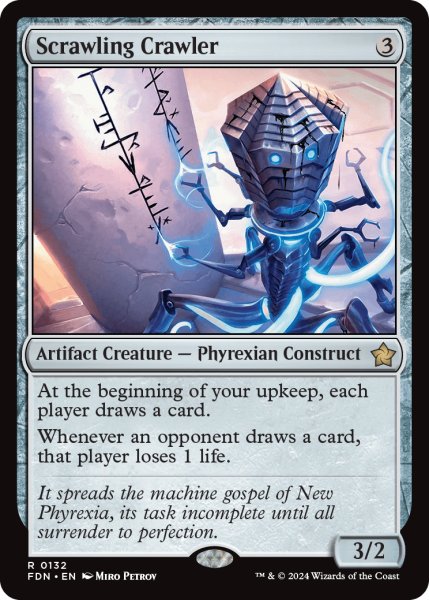 画像1: 【ENG】這いまわる落書き屋/Scrawling Crawler [MTG_FDN_0132_R] (1)