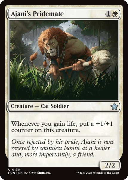 画像1: 【ENG】アジャニの群れ仲間/Ajani's Pridemate [MTG_FDN_0135_U] (1)