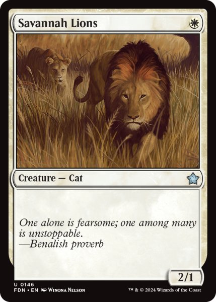 画像1: 【ENG】サバンナ・ライオン/Savannah Lions [MTG_FDN_0146_U] (1)