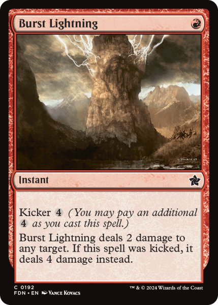 画像1: 【ENG】噴出の稲妻/Burst Lightning [MTG_FDN_0192_C] (1)