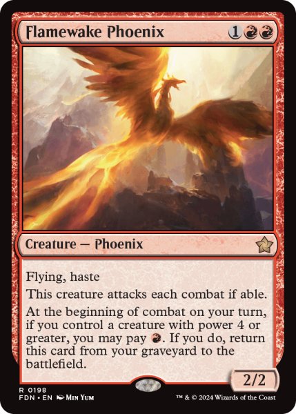 画像1: 【ENG】炎跡のフェニックス/Flamewake Phoenix [MTG_FDN_0198_R] (1)