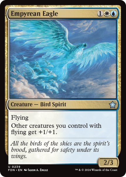 画像1: 【ENG】天穹の鷲/Empyrean Eagle [MTG_FDN_0239_U] (1)