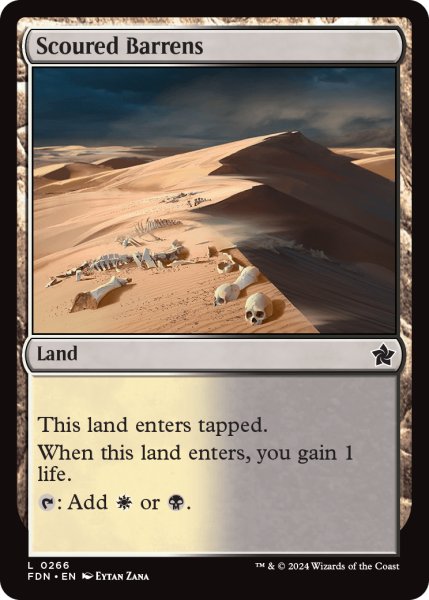 画像1: 【ENG】磨かれたやせ地/Scoured Barrens [MTG_FDN_0266_C] (1)