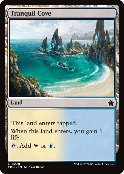 画像1: 【ENG】平穏な入り江/Tranquil Cove [MTG_FDN_0270_C] (1)