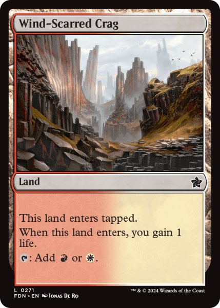 画像1: 【ENG】風に削られた岩山/Wind-Scarred Crag [MTG_FDN_0271_C] (1)