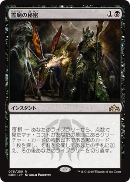 画像1: 【JPN】霊廟の秘密/Mausoleum Secrets[MTG_GRN_075R] (1)