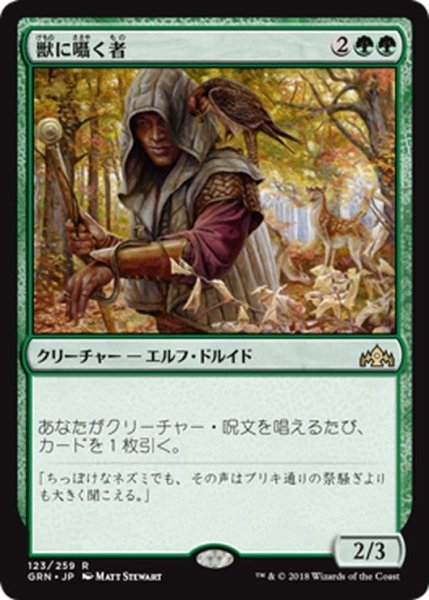 画像1: 【JPN】獣に囁く者/Beast Whisperer[MTG_GRN_123R] (1)