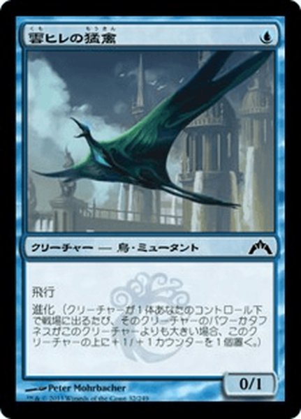 画像1: 【JPN】雲ヒレの猛禽/Cloudfin Raptor[MTG_GTC_032C] (1)