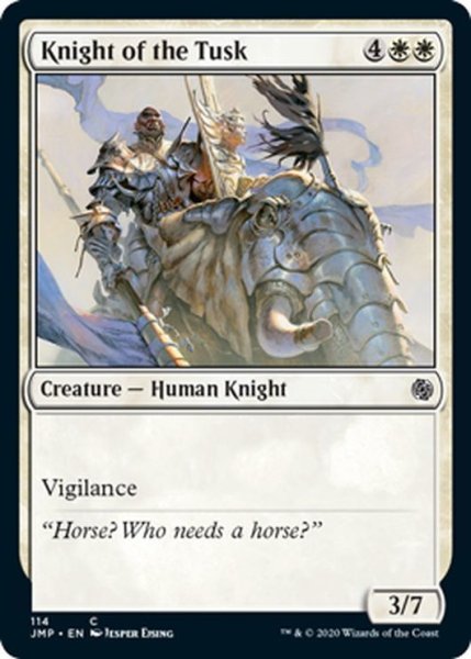 画像1: 【ENG】牙の騎士/Knight of the Tusk[MTG_JMP_114C] (1)