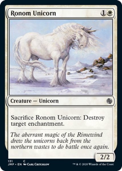 画像1: 【ENG】ロノムの一角獣/Ronom Unicorn[MTG_JMP_131C] (1)