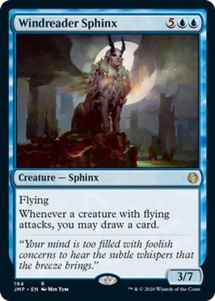 画像1: 【ENG】風読みのスフィンクス/Windreader Sphinx[MTG_JMP_194R] (1)