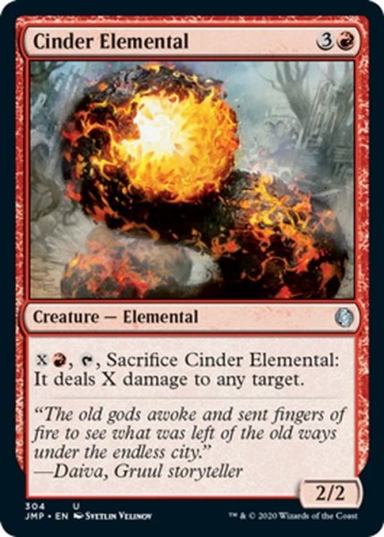 画像1: 【ENG】燃えがらの精霊/Cinder Elemental[MTG_JMP_304U] (1)