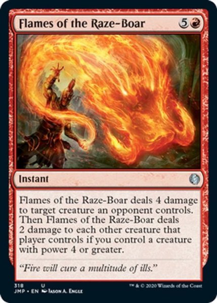 画像1: 【ENG】猪の祟神の炎/Flames of the Raze-Boar[MTG_JMP_318U] (1)