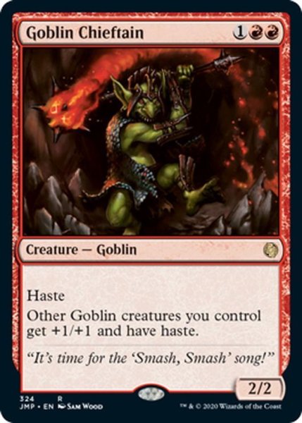 画像1: 【ENG】ゴブリンの酋長/Goblin Chieftain[MTG_JMP_324R] (1)