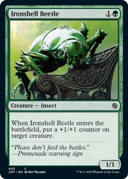 画像1: 【ENG】鋼胴の甲虫/Ironshell Beetle[MTG_JMP_405C] (1)