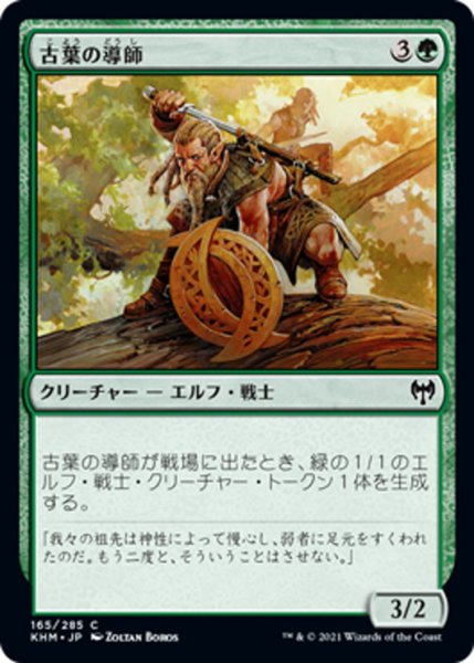 画像1: 【JPN】古葉の導師/Elderleaf Mentor[MTG_KHM_165Ｃ] (1)