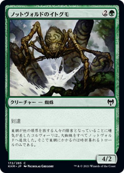 画像1: 【JPN】ノットヴォルドのイトグモ/Gnottvold Recluse[MTG_KHM_172Ｃ] (1)