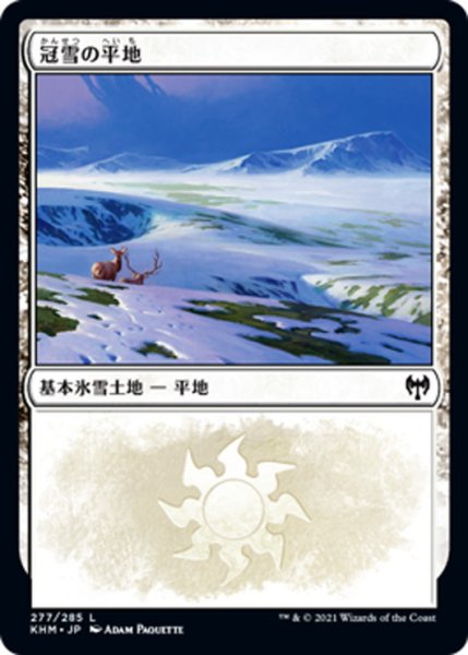 画像1: 【JPN】冠雪の平地/Snow-Covered Plains[MTG_KHM_277Ｌ] (1)