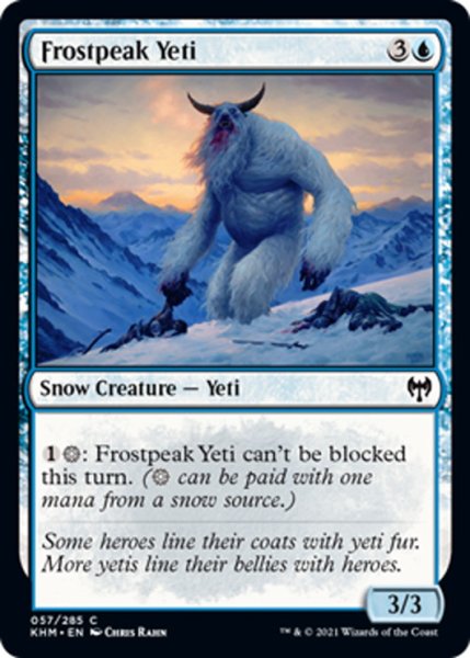 画像1: 【ENG】霜峰のイエティ/Frostpeak Yeti[MTG_KHM_057Ｃ] (1)