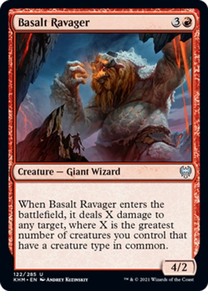 画像1: 【ENG】玄武岩の荒廃者/Basalt Ravager[MTG_KHM_122Ｕ] (1)