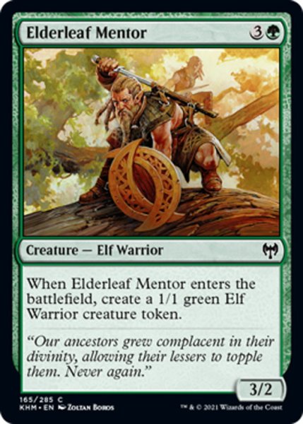 画像1: 【ENG】古葉の導師/Elderleaf Mentor[MTG_KHM_165Ｃ] (1)